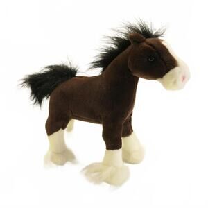 Gund Dale Clydesdale Horse, Plush Horse, Gund #042984, Stuffed Brown Horse